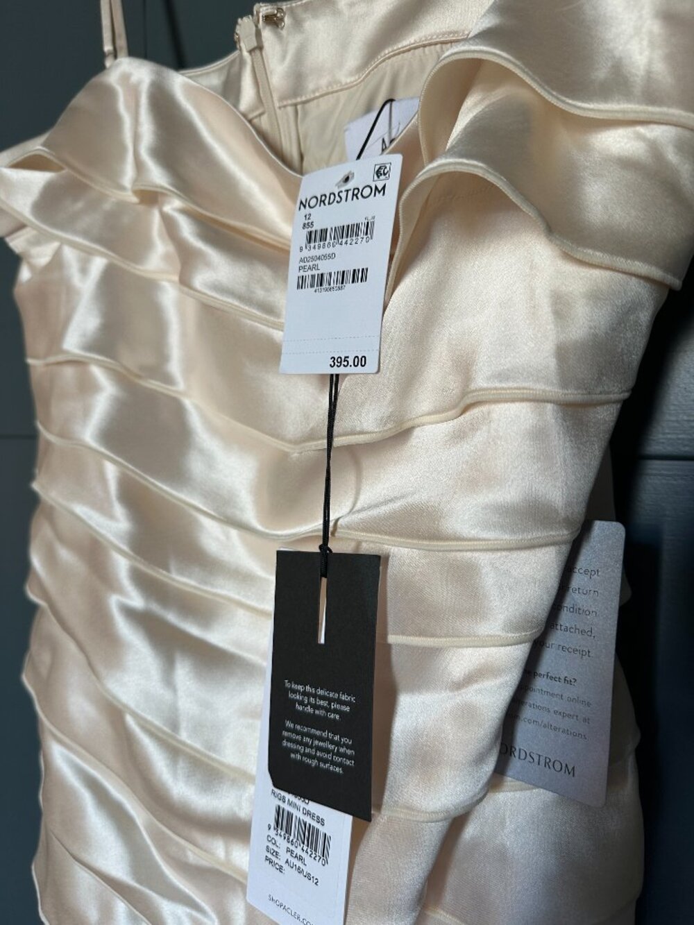 Rigs Tiered Satin Minidress - Picture 8 of 10